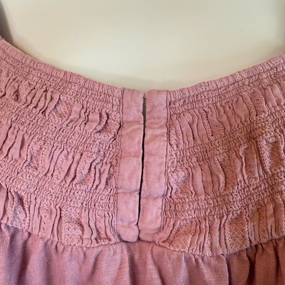 Lucky Brand Dusty Pink Smocked Boho Top - Picture 5 of 7